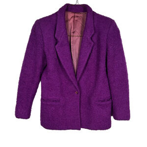 Saks Fifth Avenue Purple Textured Womens Blazer Size 6